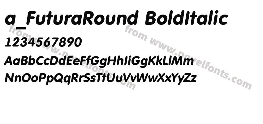 a_FuturaRound BoldItalicPreview