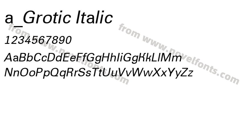 a_ Grotic ItalicPreview