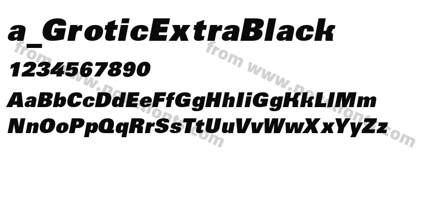 a_ Grotic Extra Black ItalicPreview