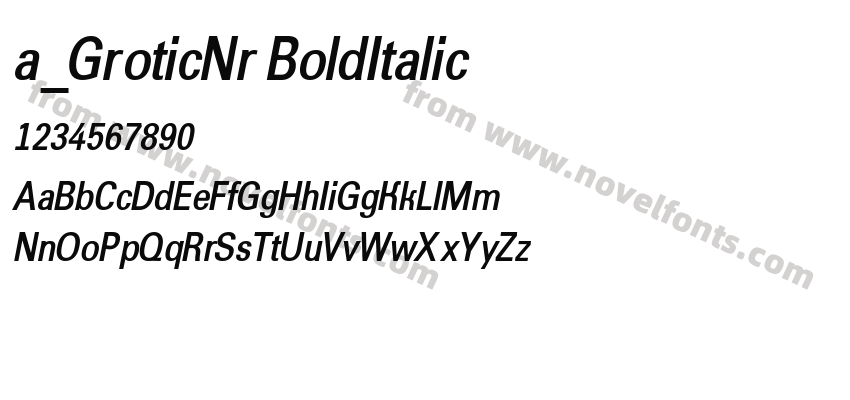 a_ Grotic Nr Bold ItalicPreview