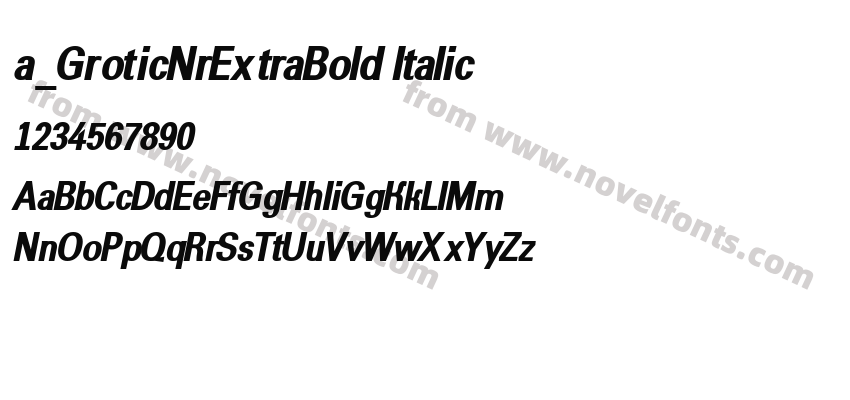 a_GroticNrExtraBold ItalicPreview