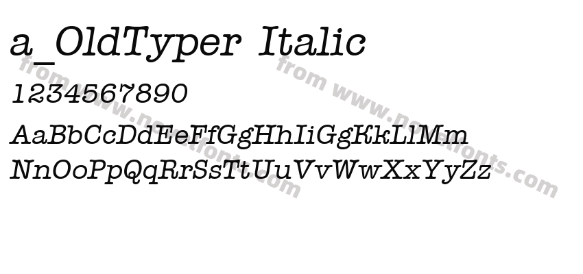 a_OldTyper ItalicPreview