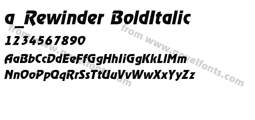 a_ Rewinder Bold ItalicPreview