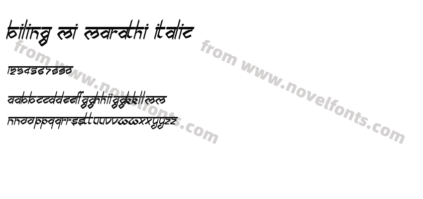 biling mi marathi ItalicPreview