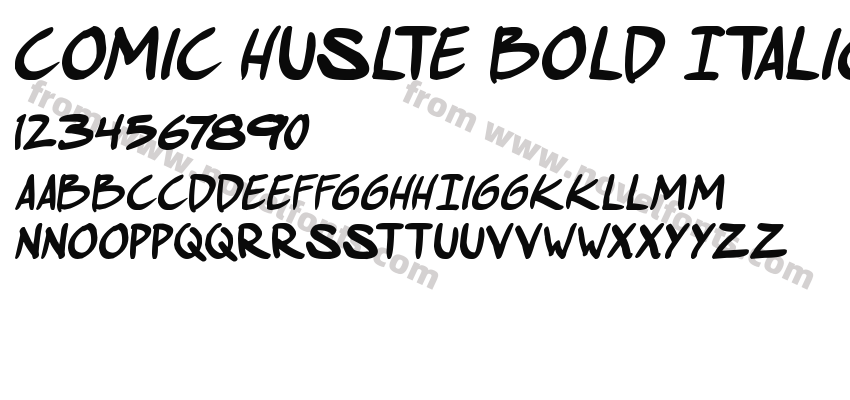 comic huslte Bold ItalicPreview