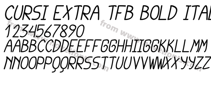 cursi extra tfb bold ItalicPreview