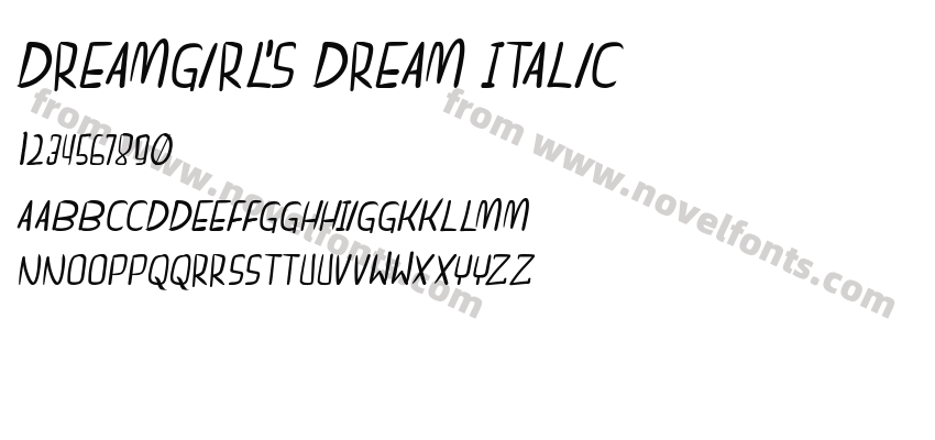 dreamgirl's dream ItalicPreview