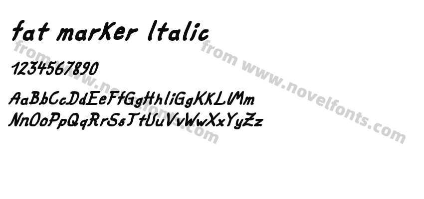 fat marker ItalicPreview