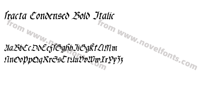 fracta Condensed Bold ItalicPreview