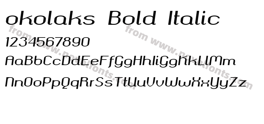 okolaks Bold ItalicPreview