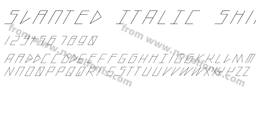 slanted ITALIC shiftPreview