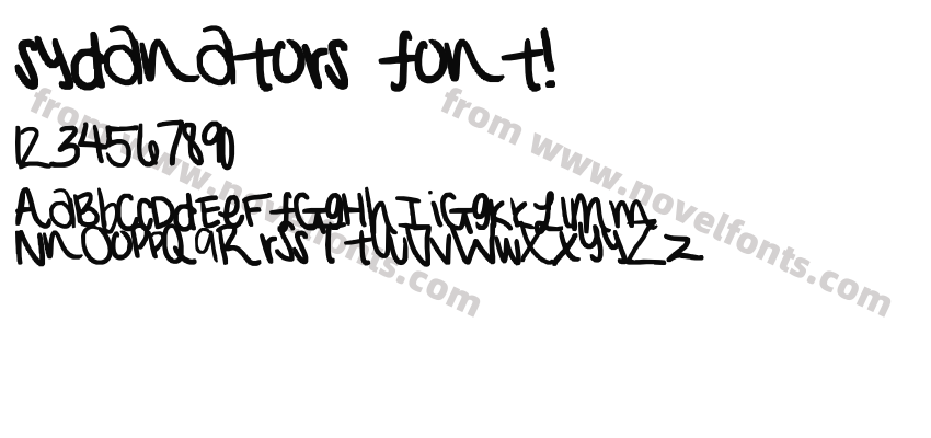 sydanators font!Preview