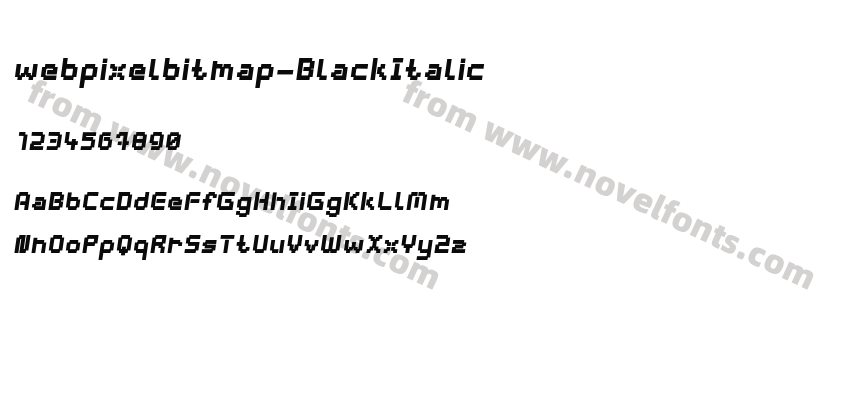 webpixelbitmap Black ItalicPreview