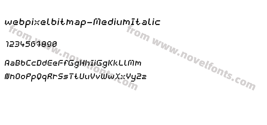 webpixelbitmap Medium ItalicPreview