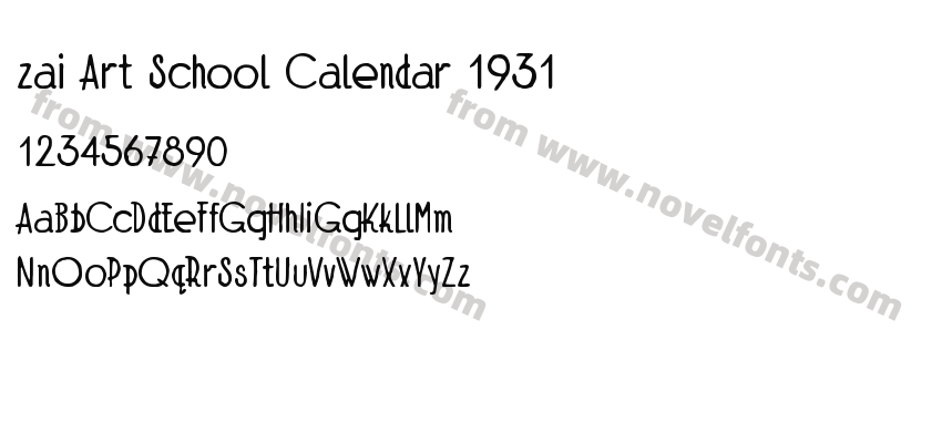 zai Art School Calendar 1931Preview