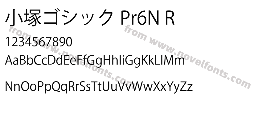 小塚ゴシック Pr6N RPreview