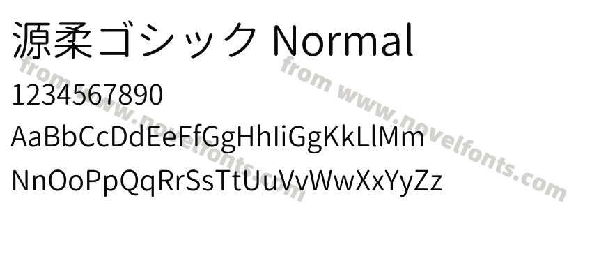 源柔ゴシック NormalPreview