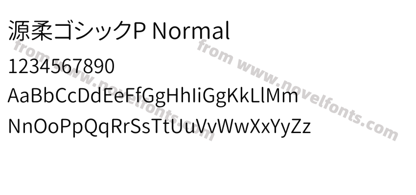 源柔ゴシックP NormalPreview