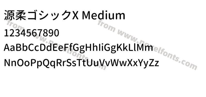 源柔ゴシックX MediumPreview