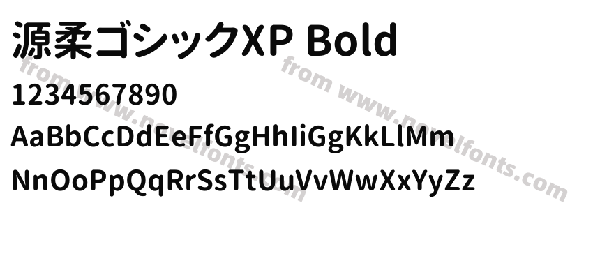 源柔ゴシックXP BoldPreview