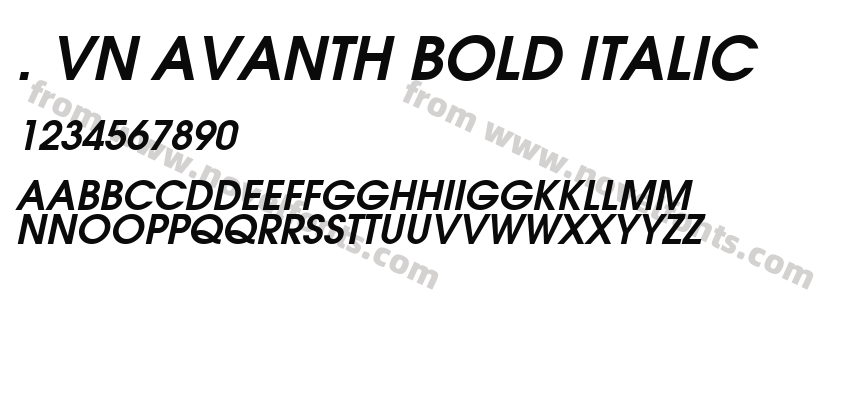 . Vn AvantH Bold ItalicPreview