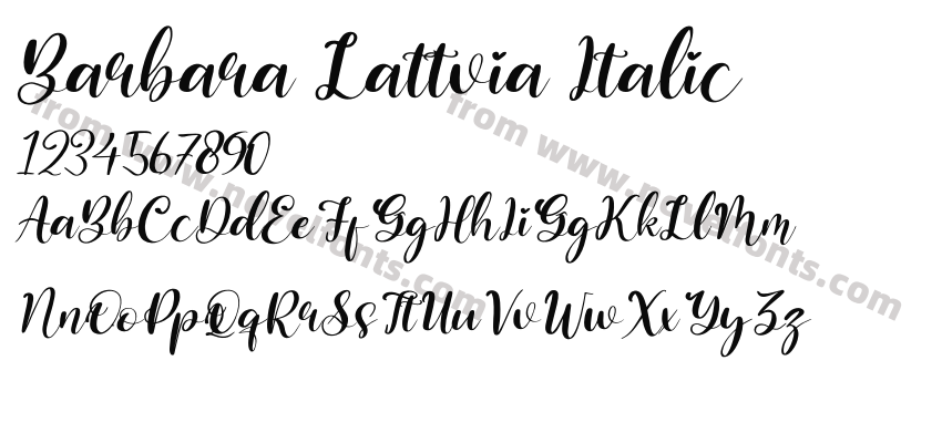 Barbara Lattvia ItalicPreview