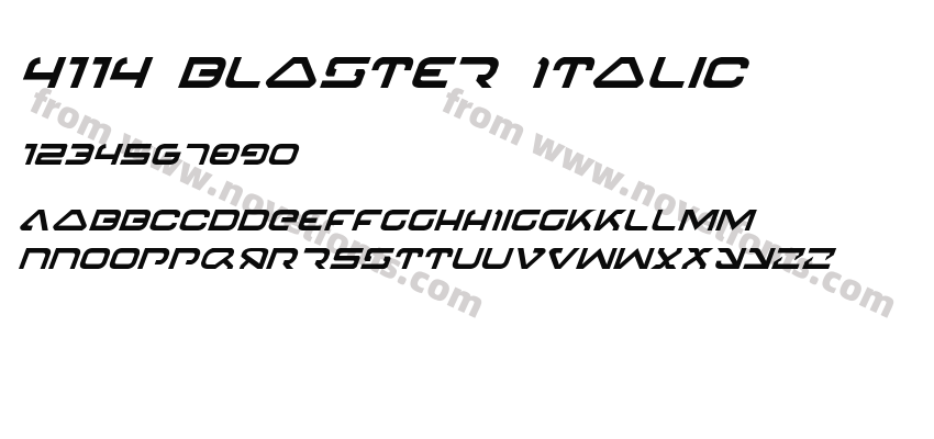 4114 Blaster ItalicPreview