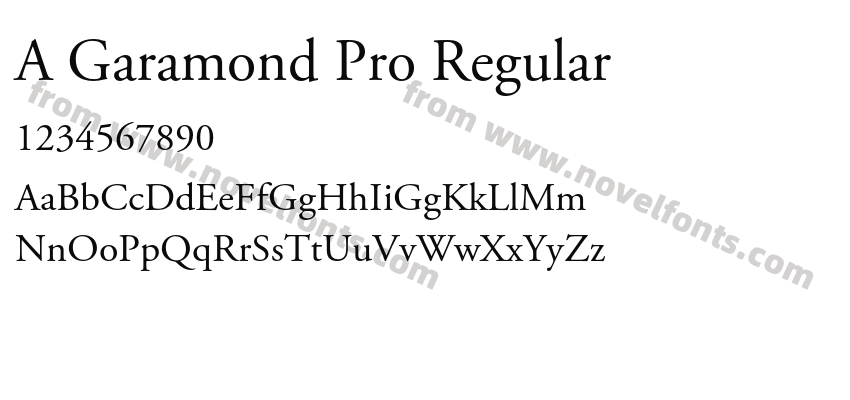 A Garamond Pro RegularPreview