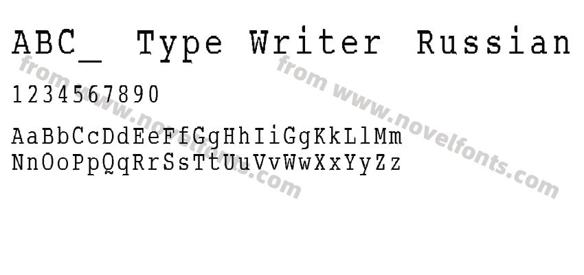 ABC_ Type Writer RussianPreview