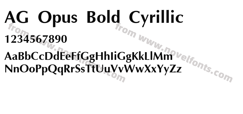 AG Opus Bold CyrillicPreview