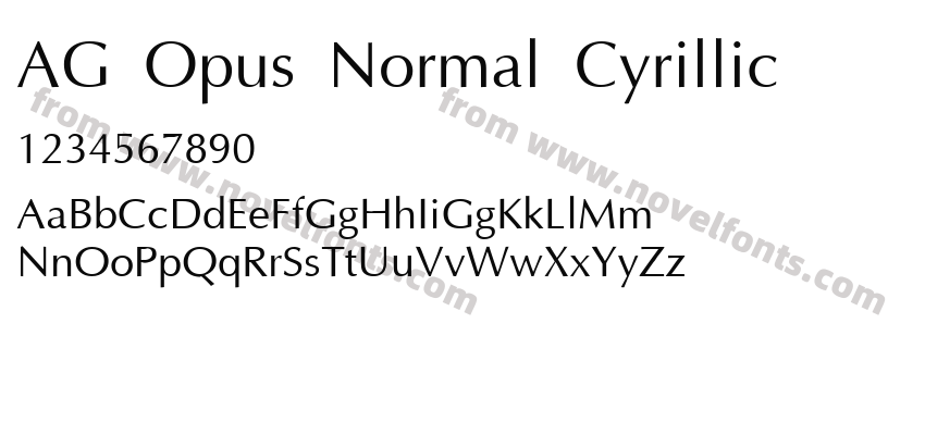 AG Opus Normal CyrillicPreview