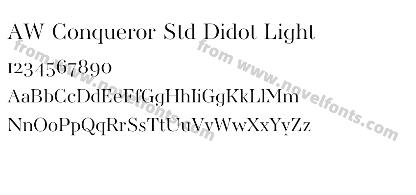 AW Conqueror Std Didot LightPreview