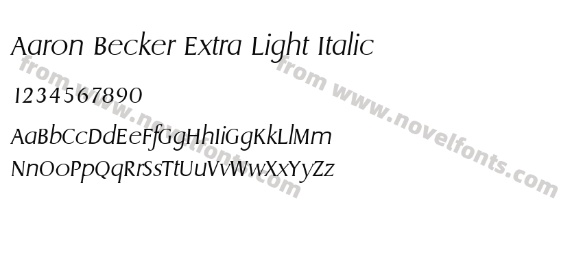 Aaron Becker Extra Light ItalicPreview