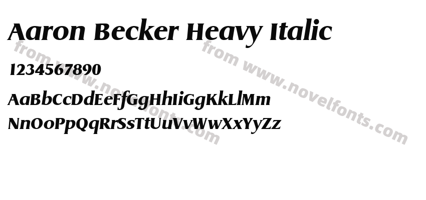 Aaron Becker Heavy ItalicPreview