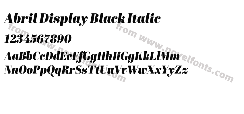 Abril Display Black ItalicPreview