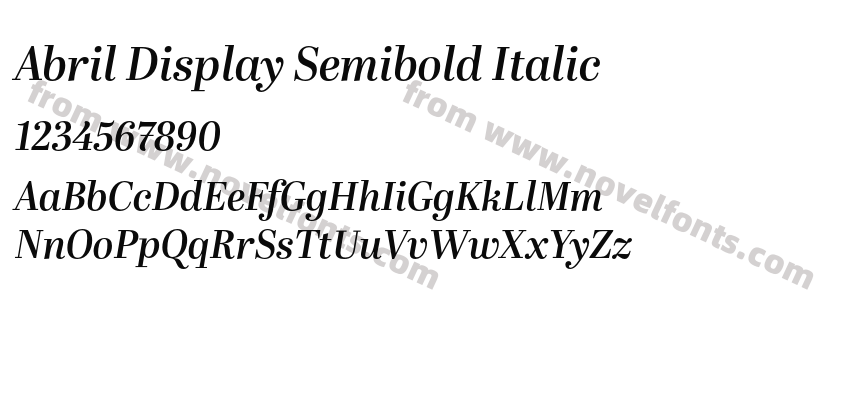 Abril Display Semibold ItalicPreview