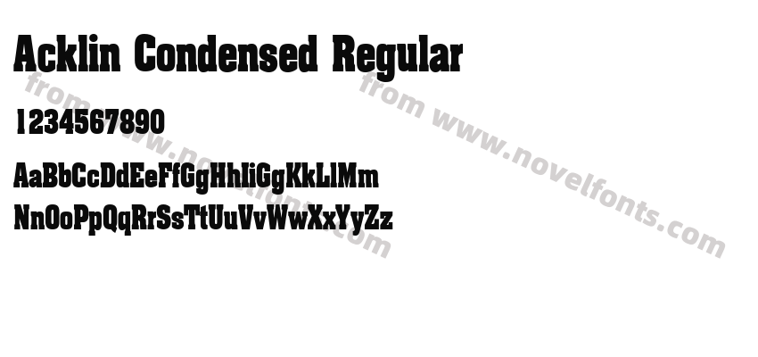 AcklinCondensed RegularPreview