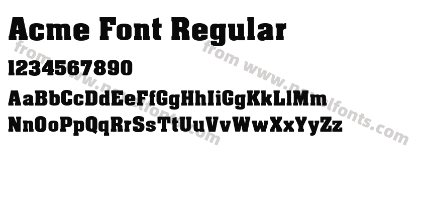 Acme Font RegularPreview