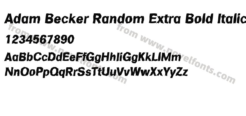 Adam Becker Random Extra Bold ItalicPreview