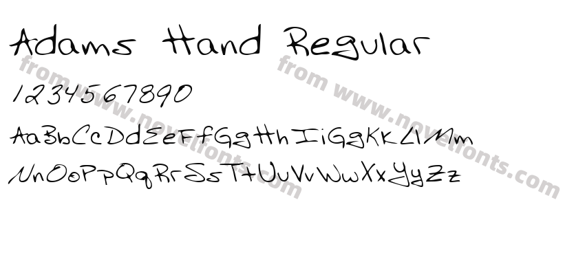 Adams Hand RegularPreview