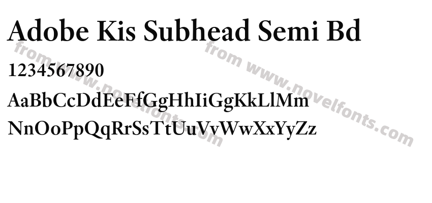 Adobe Kis Subhead Semi BdPreview