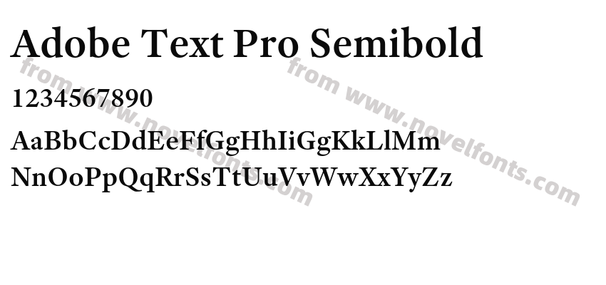 Adobe Text Pro SemiboldPreview