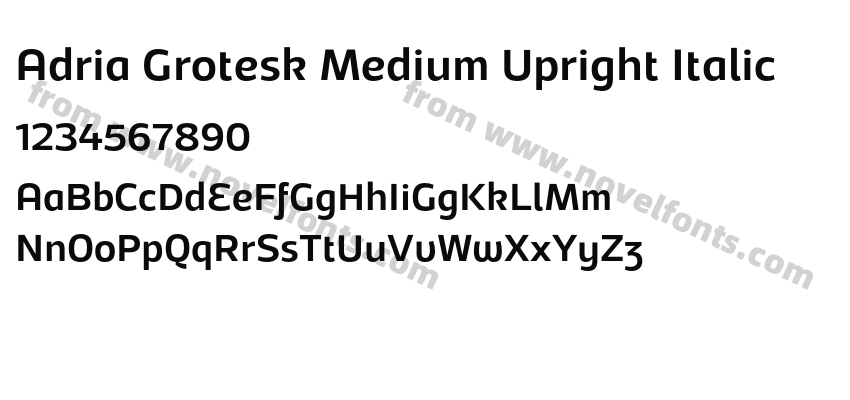 Adria Grotesk Medium Upright ItalicPreview