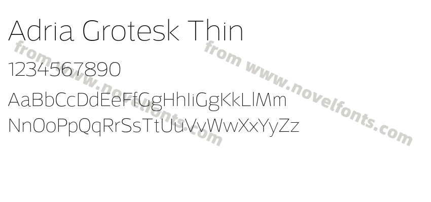 Adria Grotesk ThinPreview