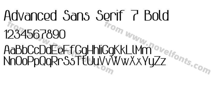 Advanced Sans Serif 7 BoldPreview