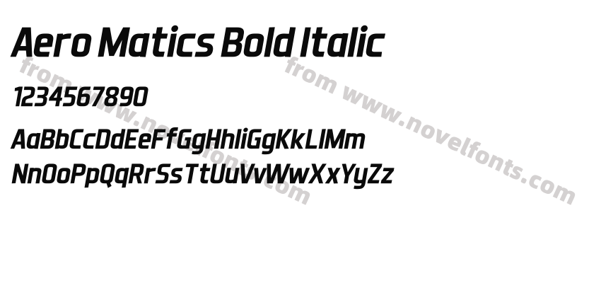 Aero Matics Bold ItalicPreview