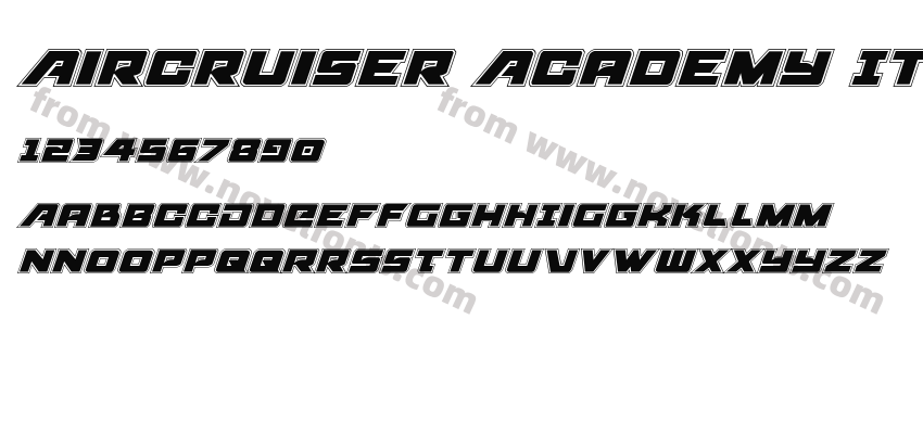 Aircruiser Academy ItalicPreview