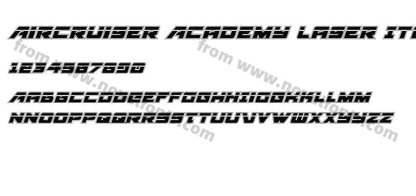 Aircruiser Academy Laser ItalicPreview