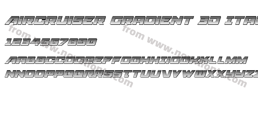 Aircruiser Gradient 3D ItalicPreview