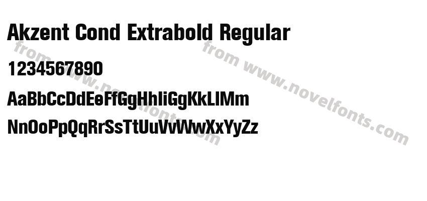 Akzent Cond Extrabold RegularPreview